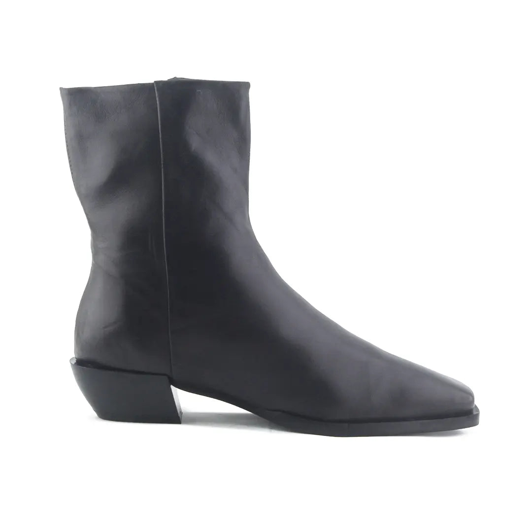 Massimo Dutti Zipper Ankle Boot | 100% Authentic Leather