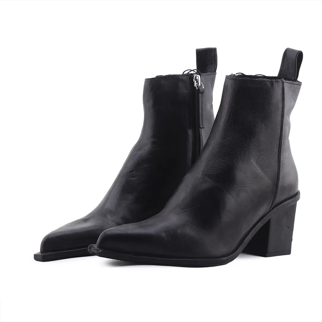 Zara Zipper Ankle Boot | 100% Authentic Leather