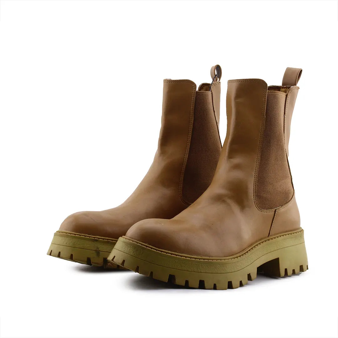 Pull & Bear Stretchable Ankle Boot | 100% Authentic Leather