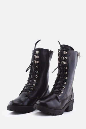 European Brand Zipper Laces Combat Boots | 100% Authentic Leather - sundaybazar