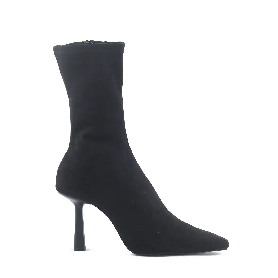 Zara Zipper Suede Ankle Boot