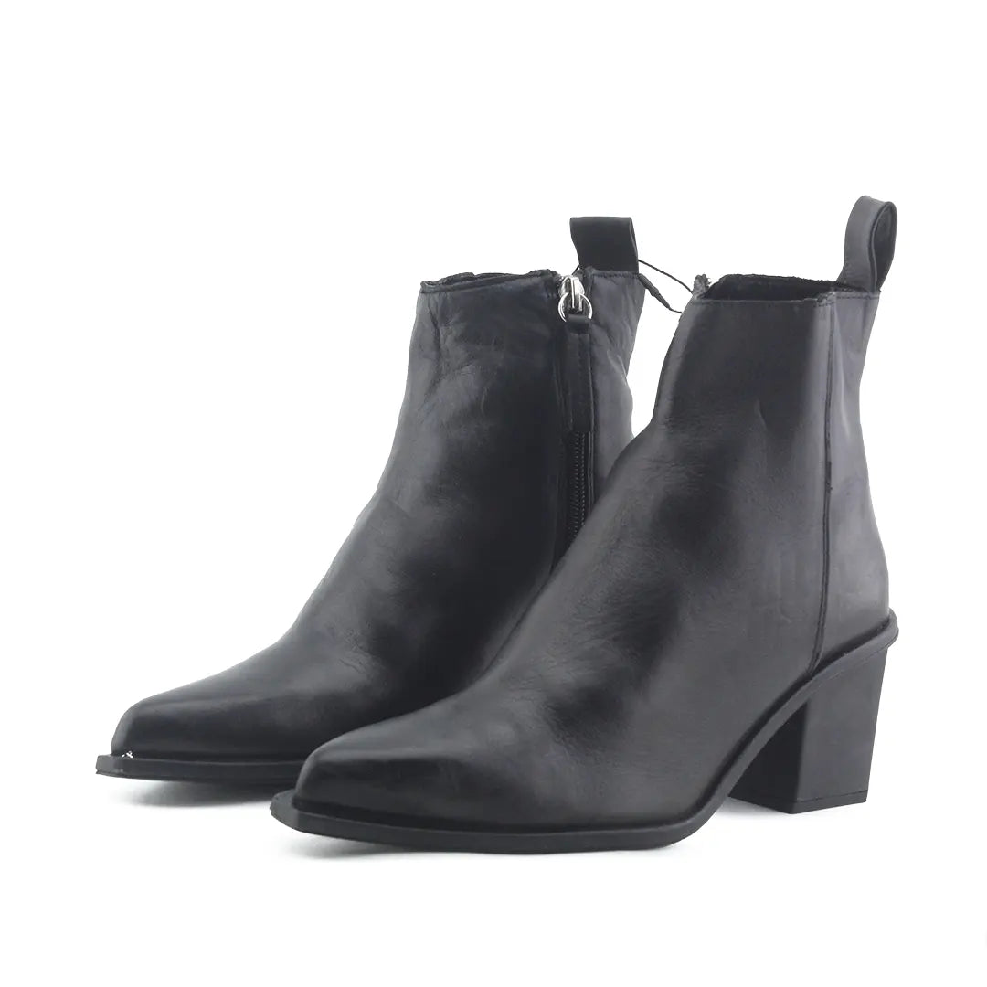 Zara Zipper Ankle Boot | 100% Authentic Leather