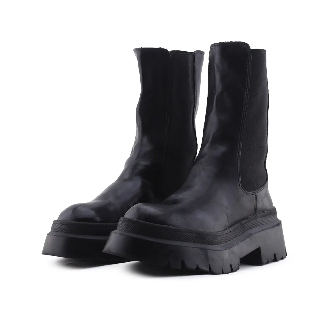 Pull & Bear Stretchable Ankle Boot | 100% Authentic Leather