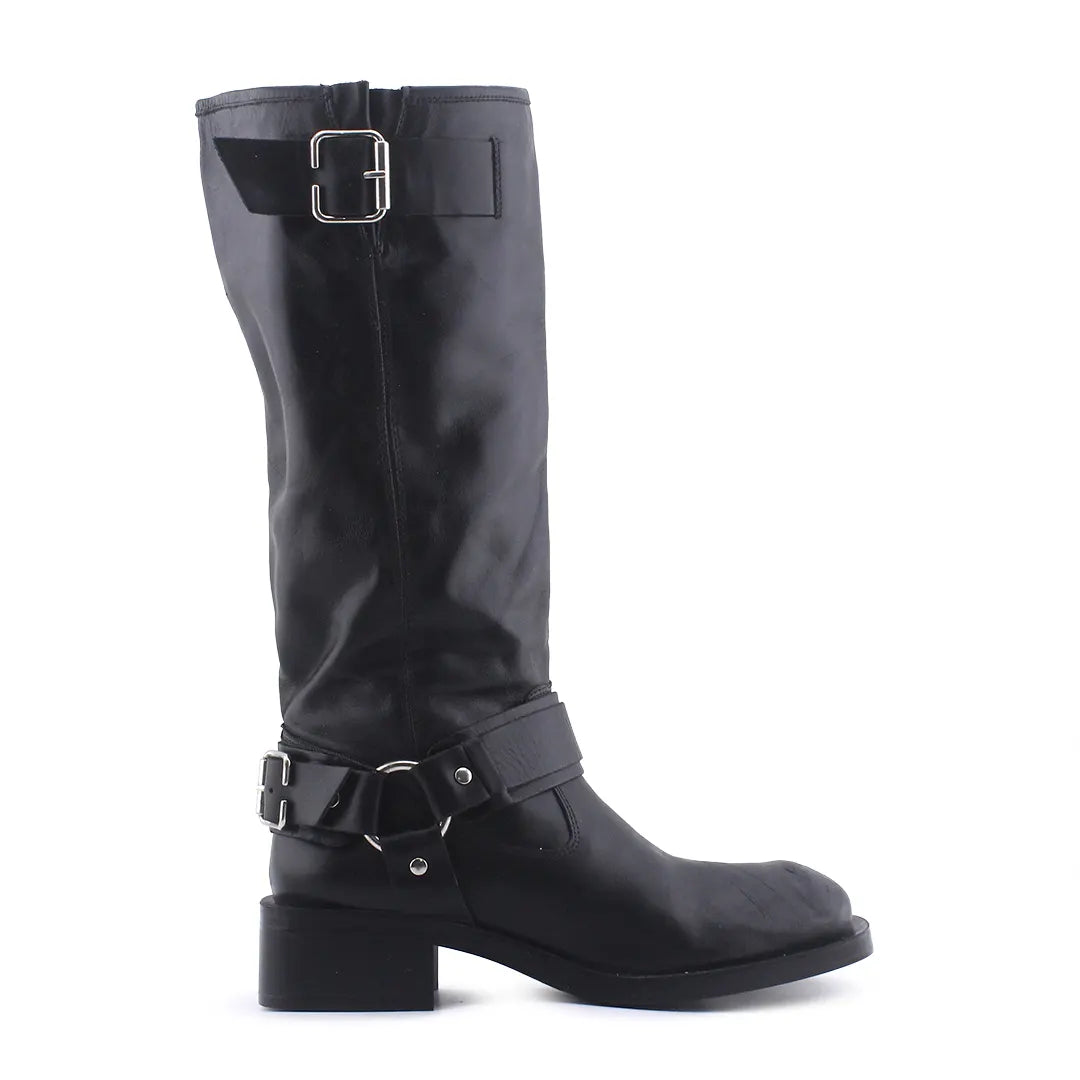 Zara Buckle Strap Knee High Boot | 100% Authentic Leather