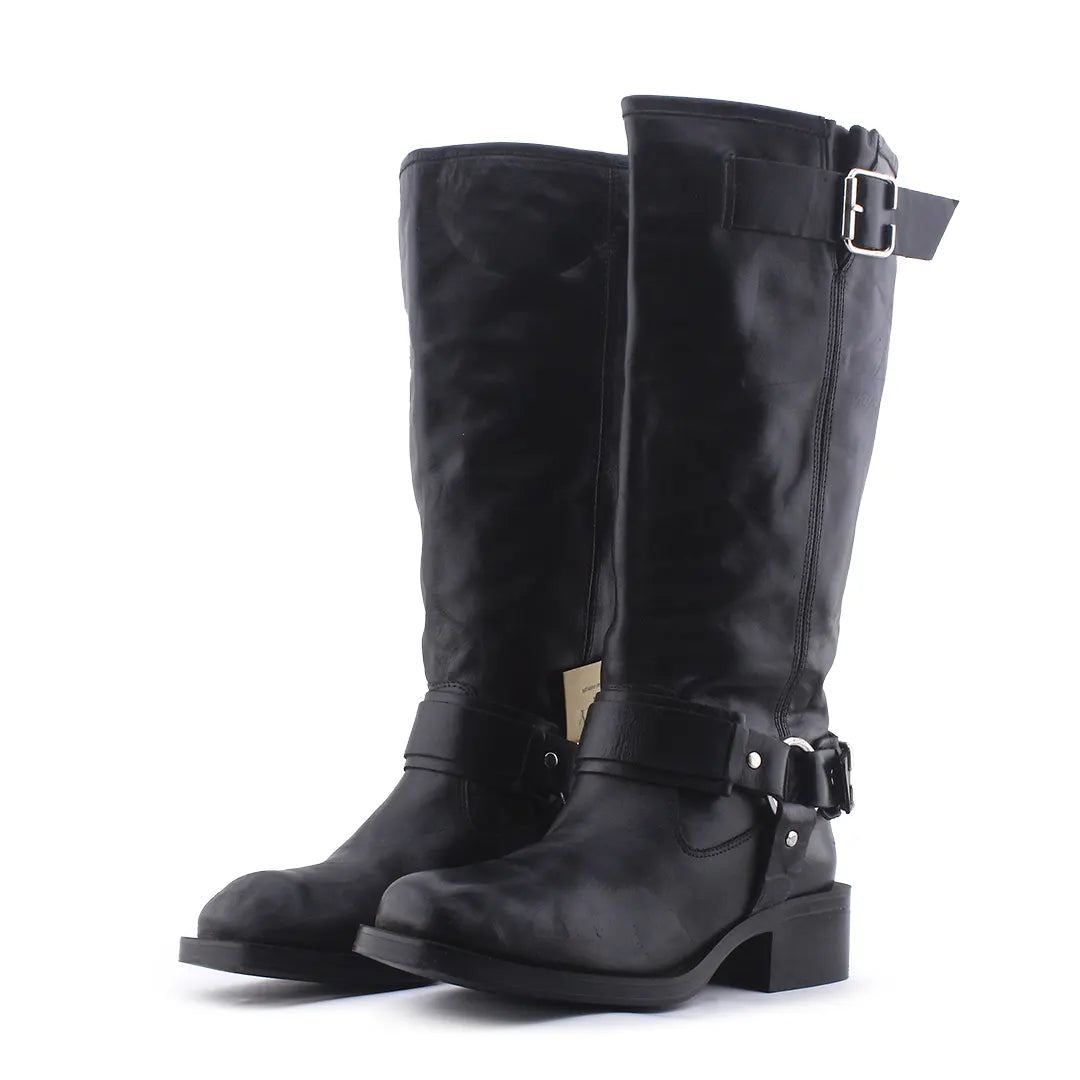 Zara Buckle Strap Knee High Boot | 100% Authentic Leather