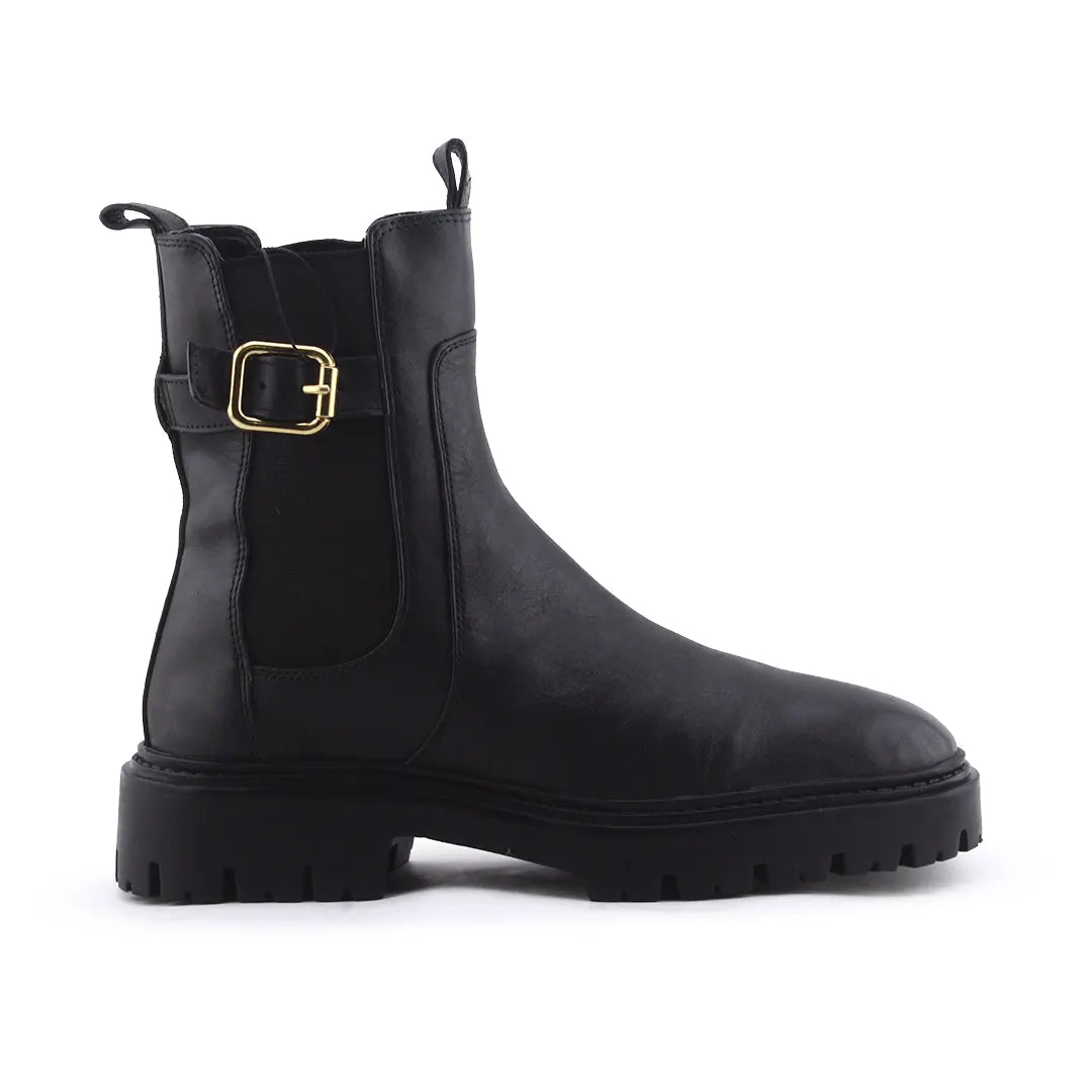 Zara Stretchable Buckle Strap Ankle Boot | 100% Authentic Leather