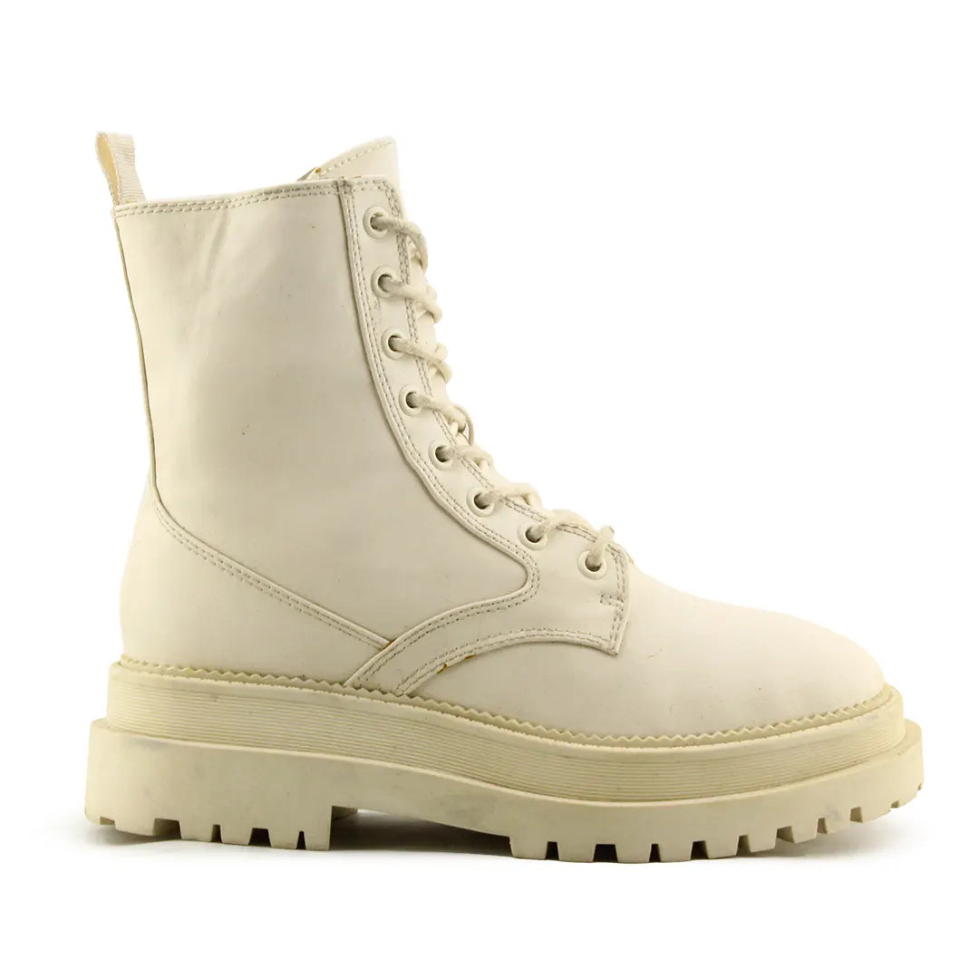 Stradivarius Zipper Lace Up Ankle Boot | 100% Authentic Leather