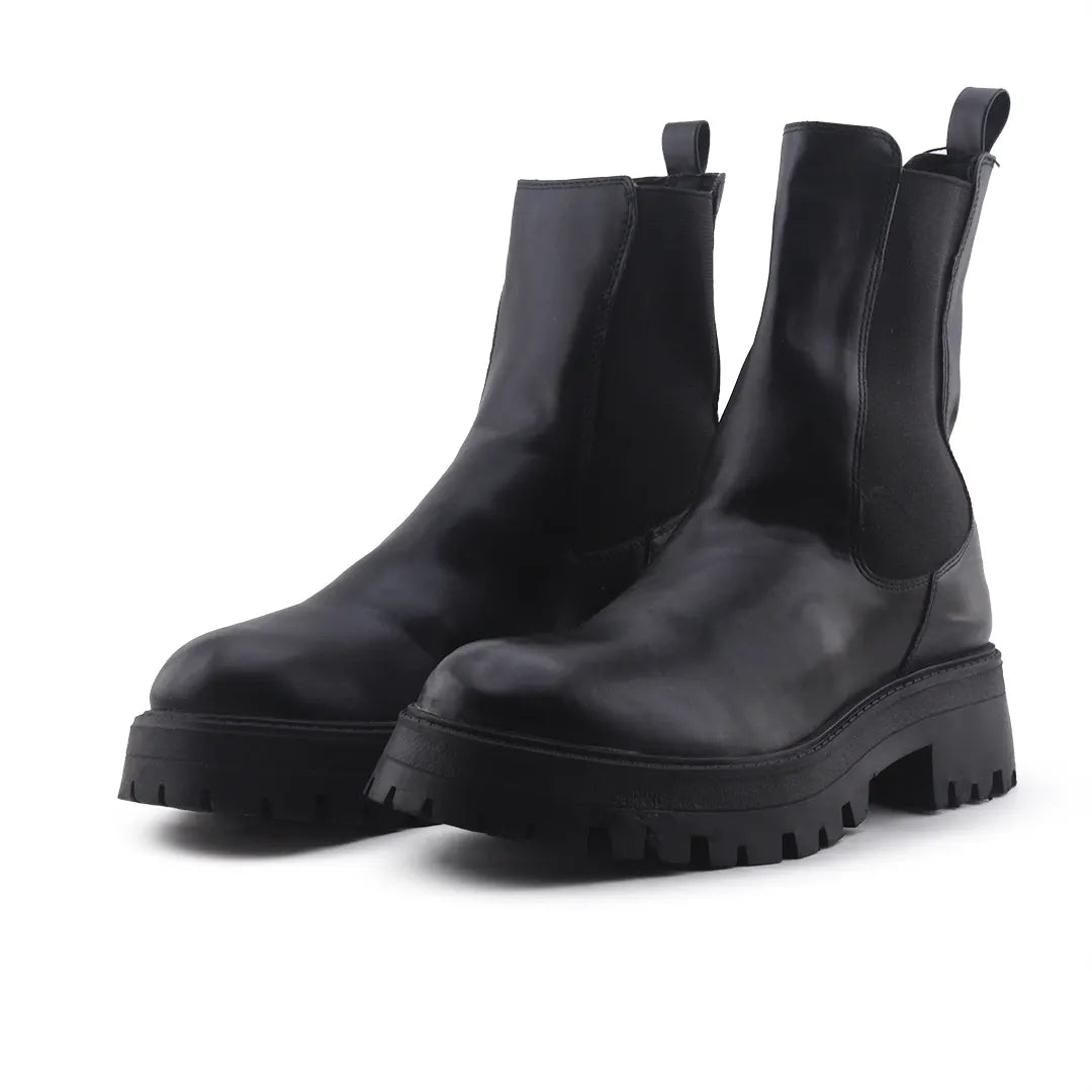 Pull & Bear Stretchable Ankle Boot | 100% Authentic Leather