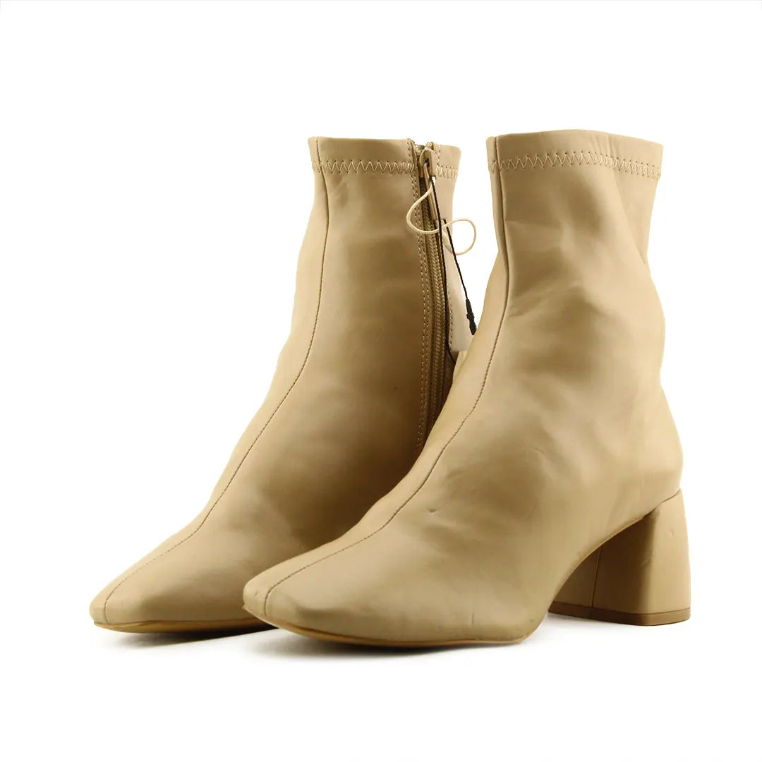 Stradivarius Zipper Ankle Boot | 100% Authentic Leather
