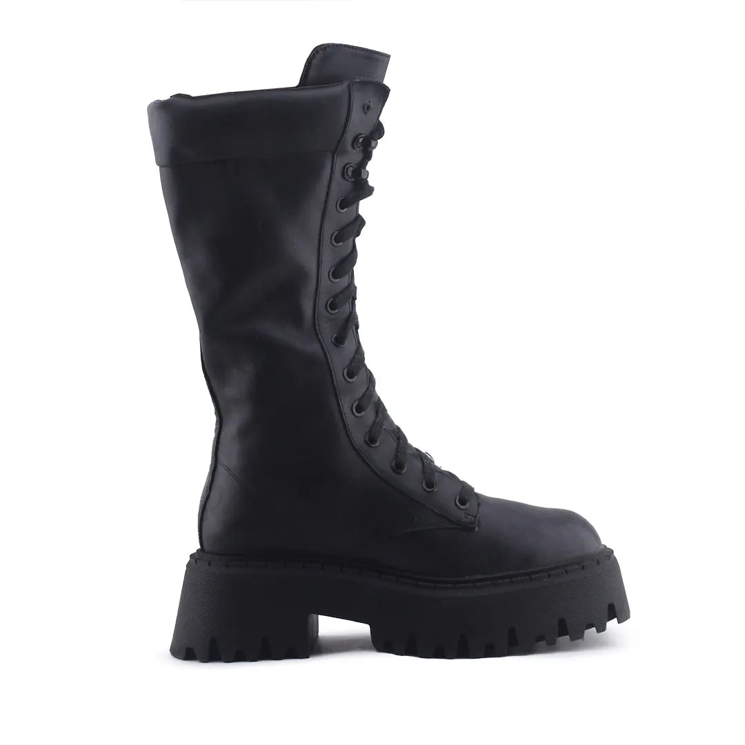 Zara Zipper Lace Up Ankle Boot | 100% Authentic Leather