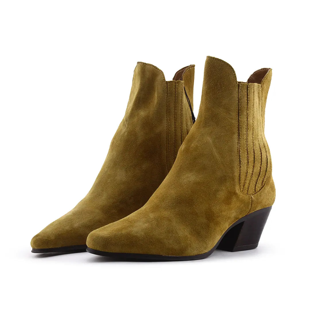 Zara Stretchable Suede Ankle Boot
