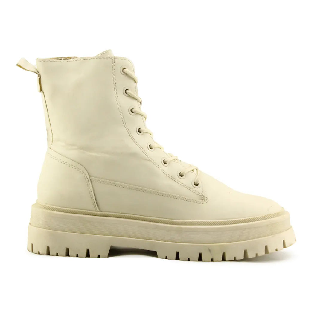 Stradivarius Zipper Lace Up Ankle Boot | 100% Authentic Leather