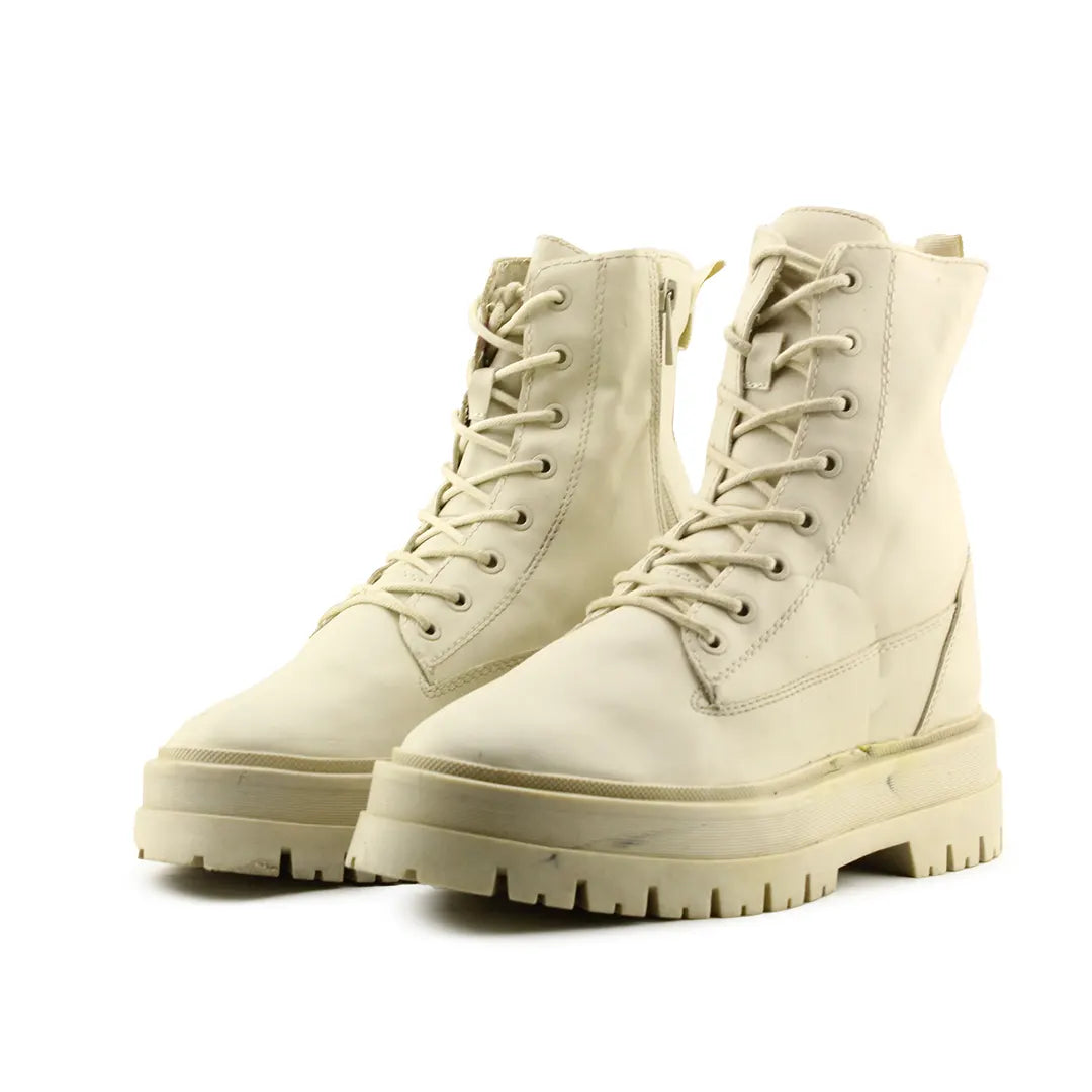 Stradivarius Zipper Lace Up Ankle Boot | 100% Authentic Leather