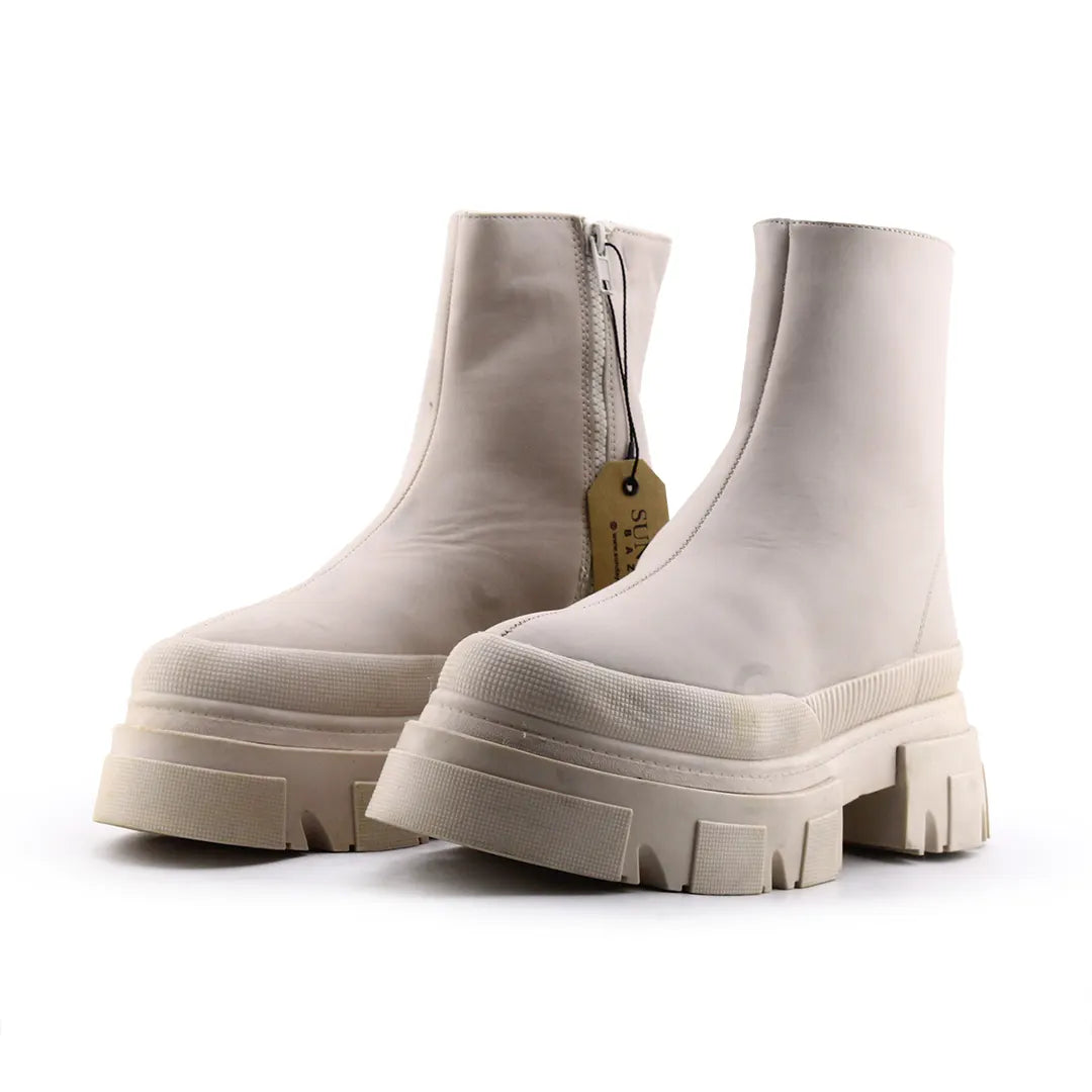 Bershka Zipper Ankle Boot | 100% Authentic Leather