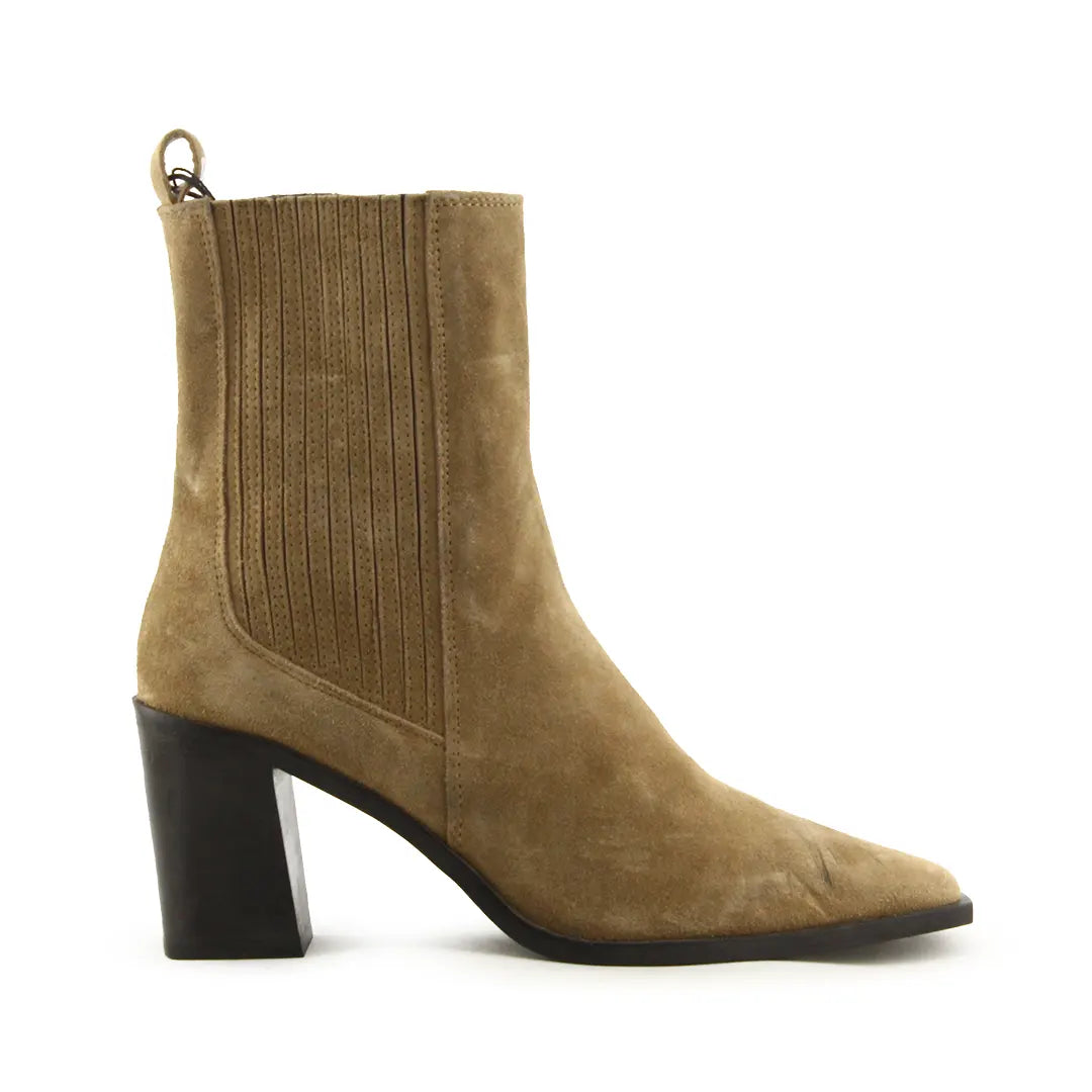 Zara Stretchable Suede Ankle Boot