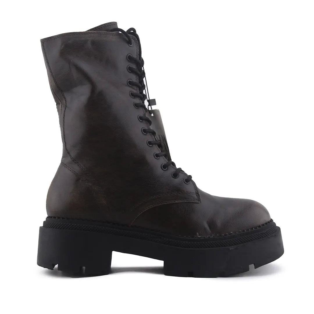 Zara Zipper Lace Up Ankle Boot | 100% Authentic Leather