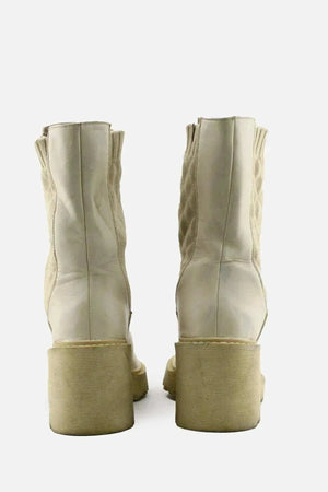 European Brand Stretchable Block Ankle Boots | 100% Authentic Leather - sundaybazar