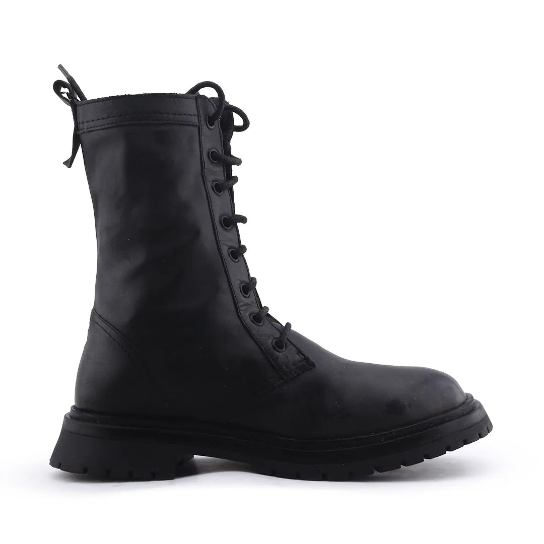 Zara Zipper Lace Up Ankle Boot | 100% Authentic Leather