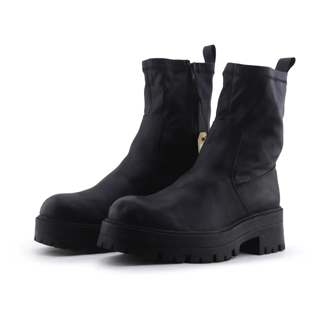 Pull & Bear Zipper Ankle Boot | 100% Authentic Leather