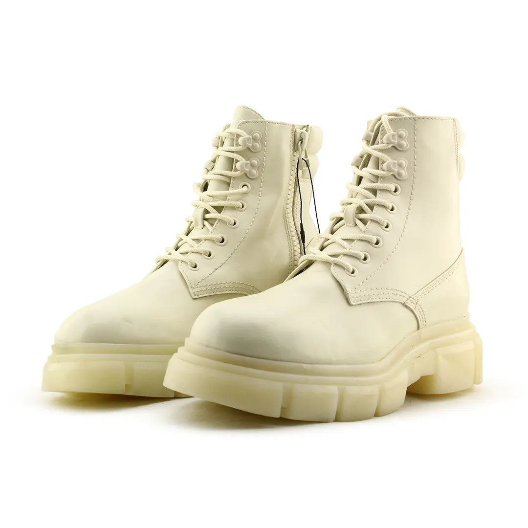 Zara Zipper Lace Up Ankle Boot | 100% Authentic Leather