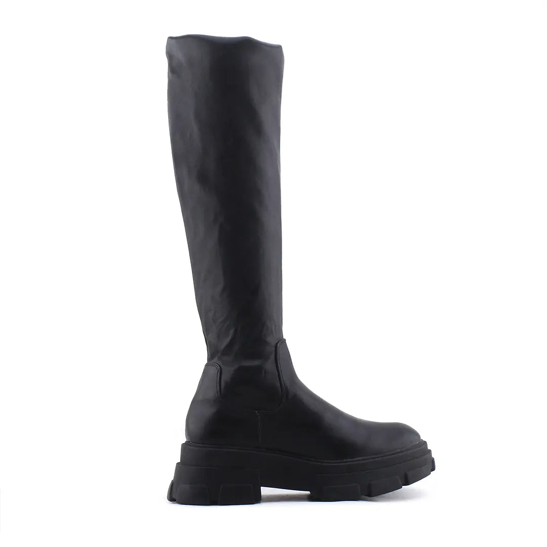 Stradivarius Zipper Thigh High Boot | 100% Authentic Leather