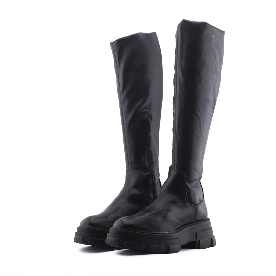 Stradivarius Zipper Thigh High Boot | 100% Authentic Leather