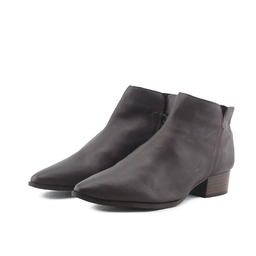Violeta Zipper Ankle Boot | 100% Authentic Leather