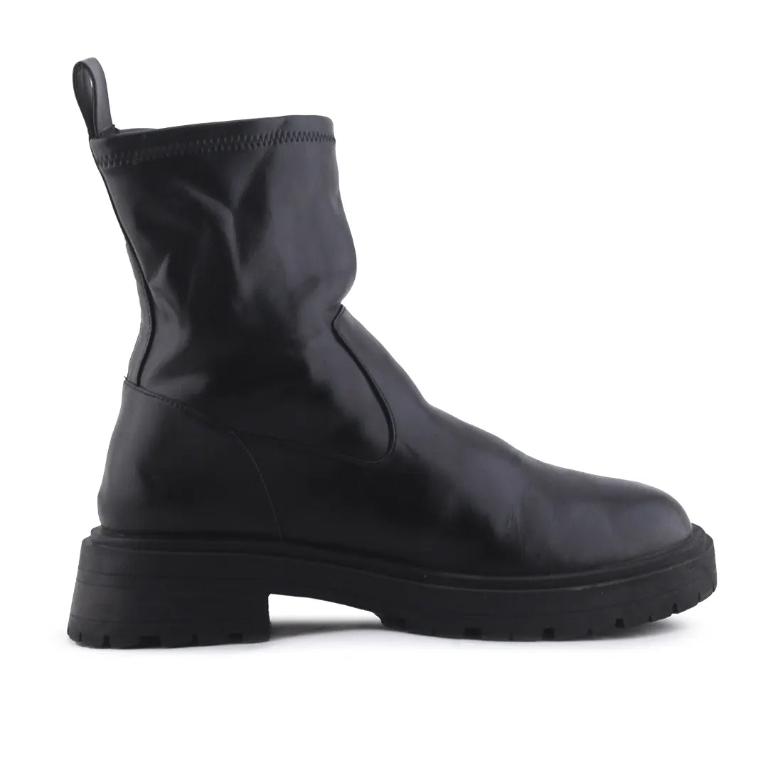 Pull & Bear Zipper Ankle Boot | 100% Authentic Leather