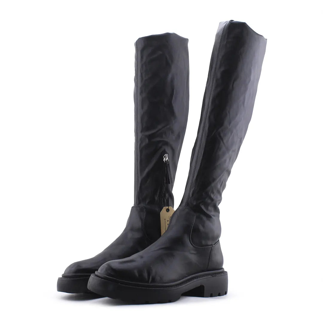 Zara Zipper Over The Knee Boot | 100% Authentic Leather