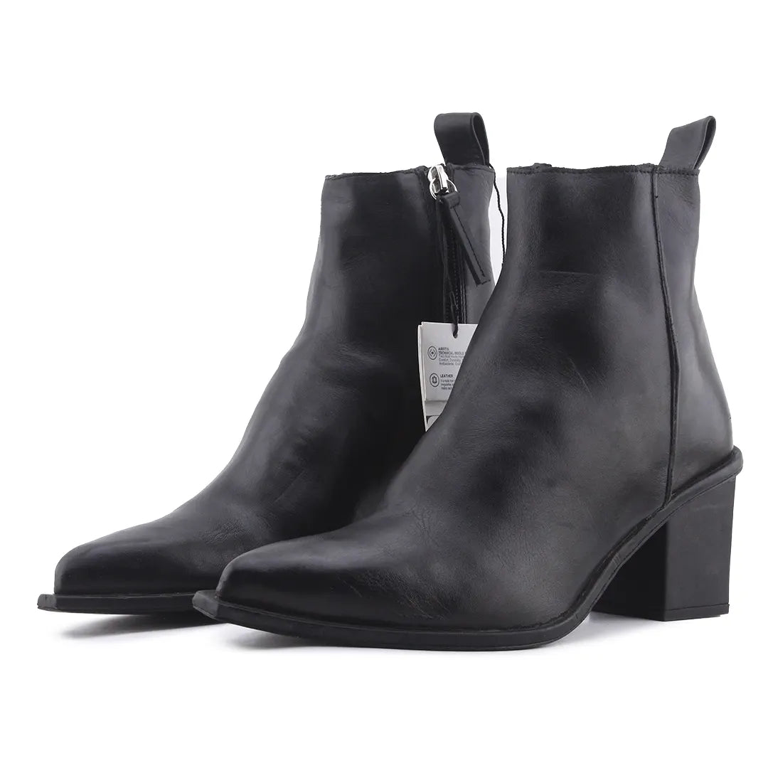Zara Zipper Ankle Boot | 100% Authentic Leather