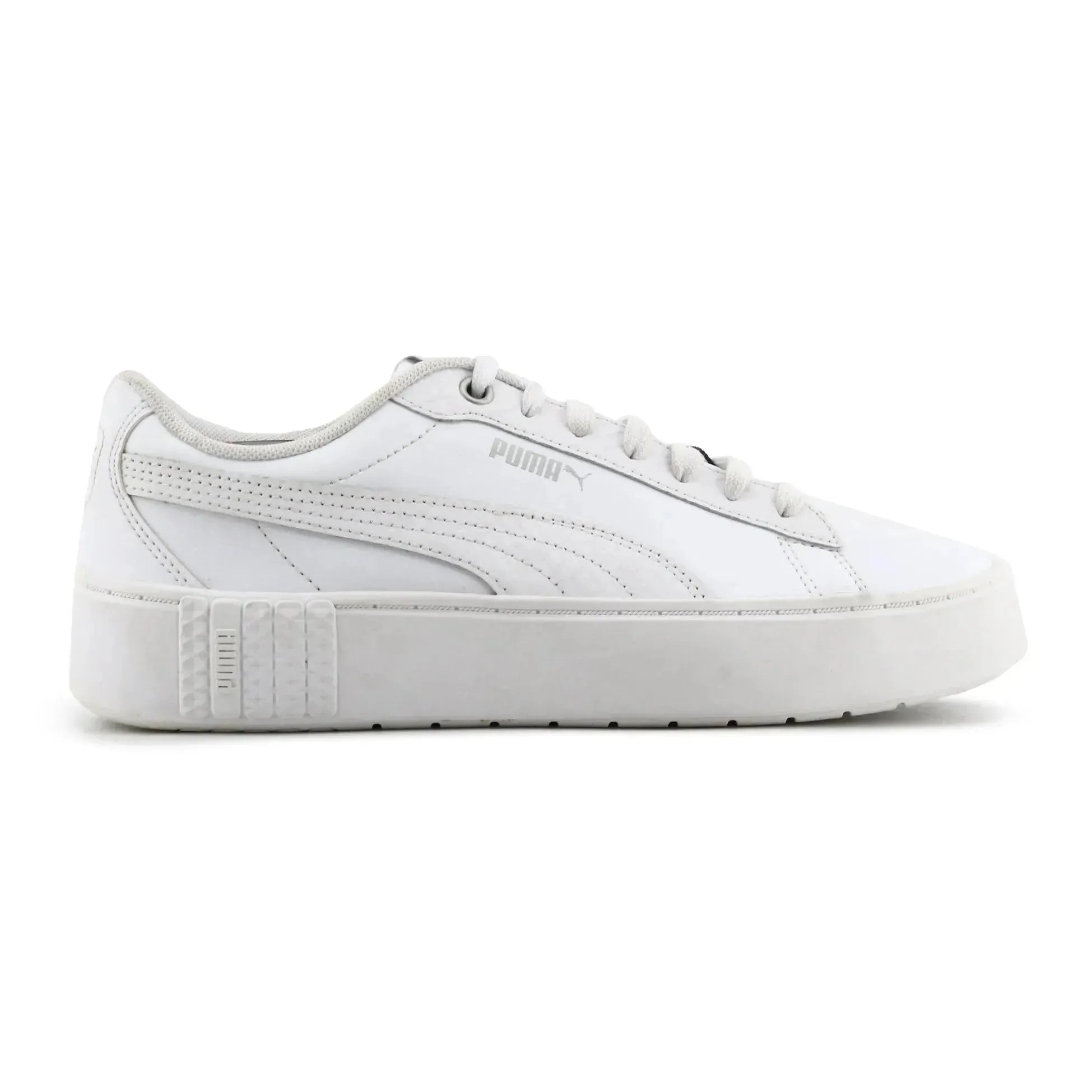 Puma Women's Smash Platform V2 381447-01 White Sneaker