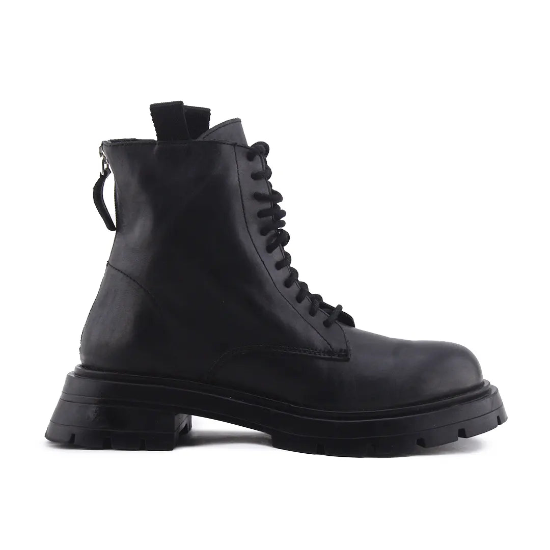 Zara Zipper Lace Up Ankle Boot | 100% Authentic Leather