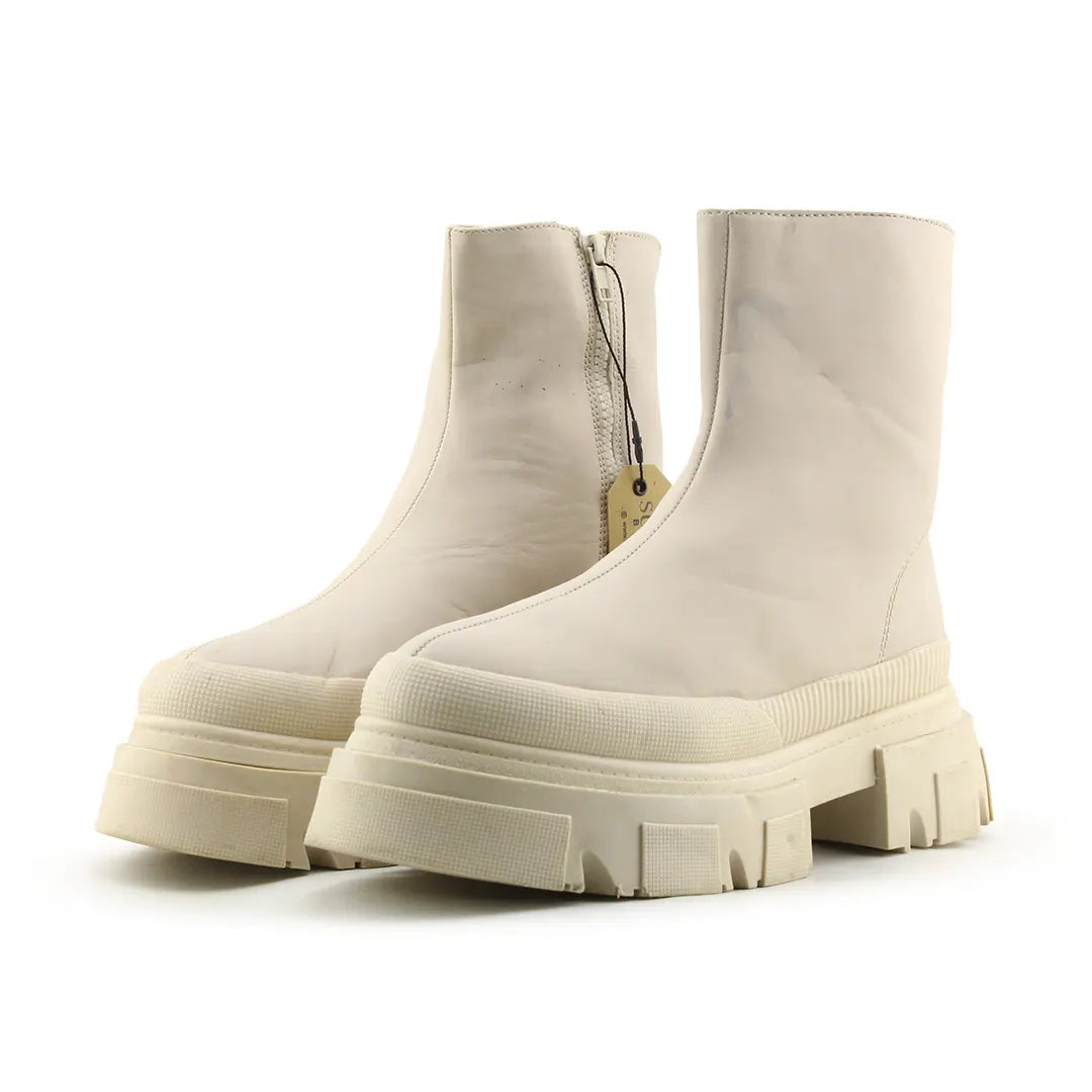 Bershka Zipper Ankle Boot | 100% Authentic Leather