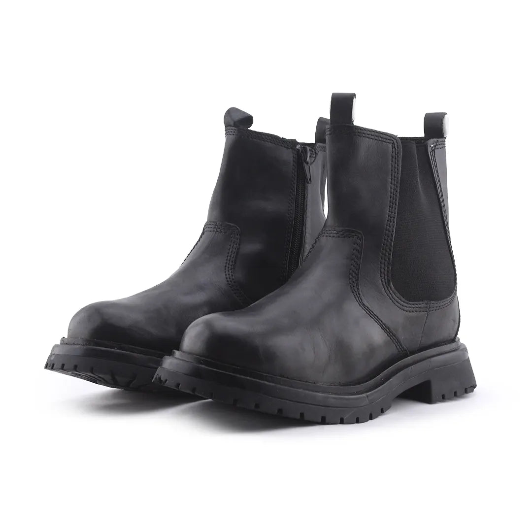 Zara Zipper Stretchable Ankle Boot | 100% Authentic Leather