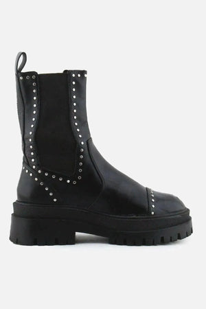 Stradivarius Stretchable Combat Ankle Boots | 100% Authentic Leather - sundaybazar
