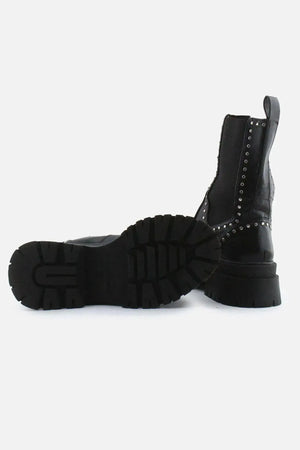 Stradivarius Stretchable Combat Ankle Boots | 100% Authentic Leather - sundaybazar