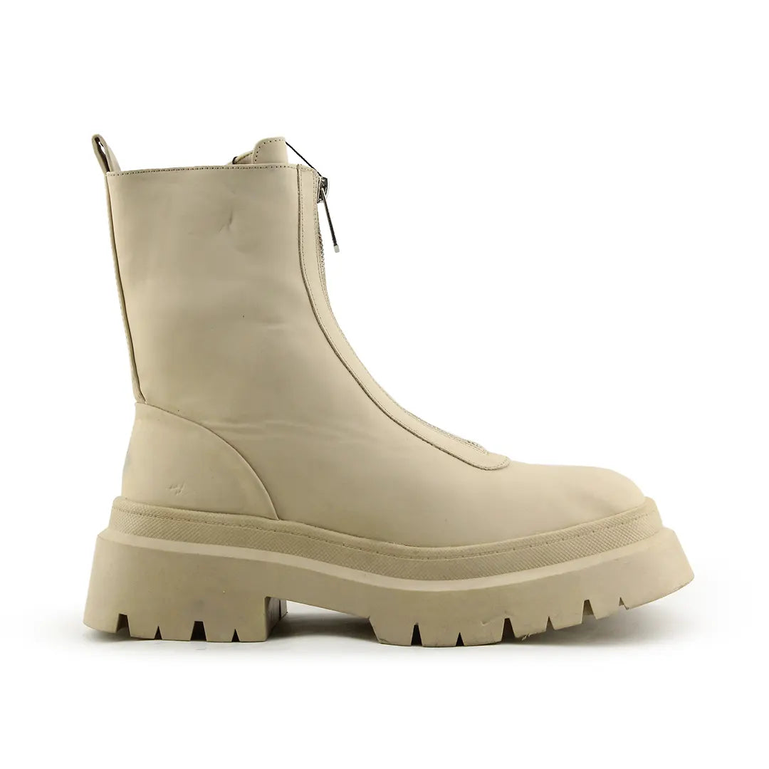 Pull & Bear Zipper Ankle Boot | 100% Authentic Leather