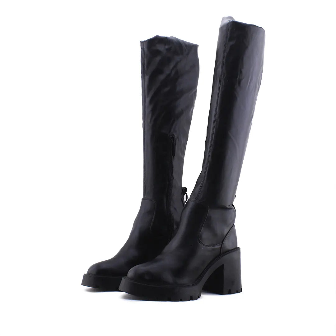 Zara Zipper Over The Knee Boot | 100% Authentic Leather