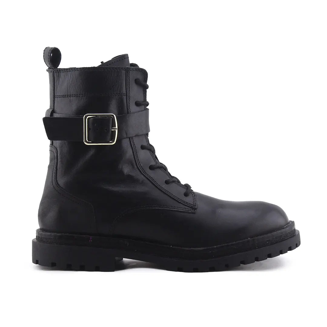Zara Zipper Lace Up Buckle Strap Ankle Boot | 100% Authentic Leather