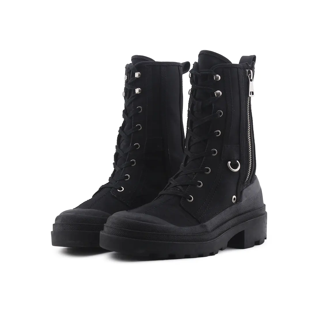 Zara Zipper Lace Up Ankle Boot