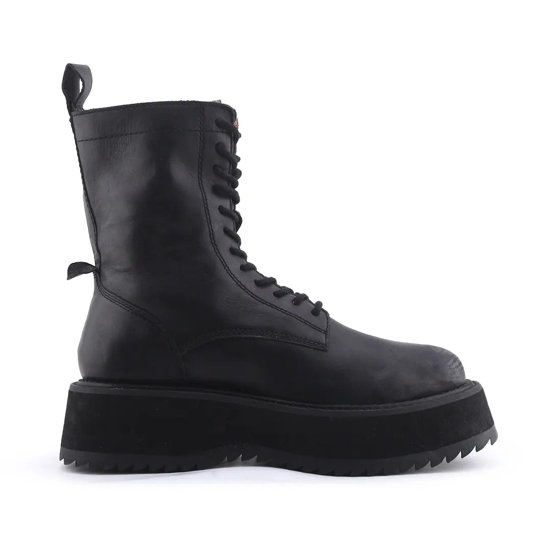Zara Zipper Lace Up Ankle Boot | 100% Authentic Leather