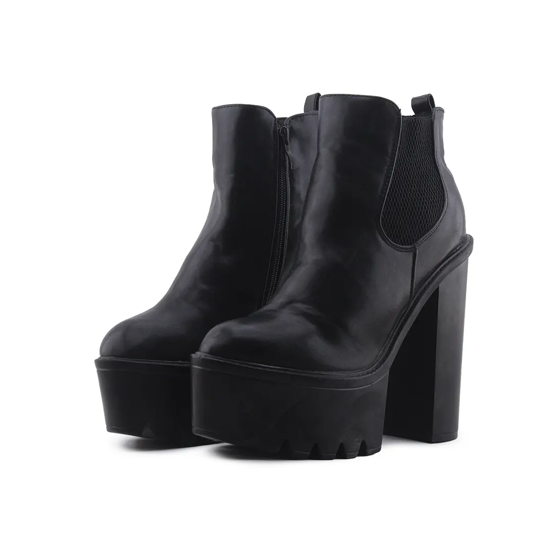 European Brand Zipper Stretchable Ankle Boot | 100% Authentic Leather