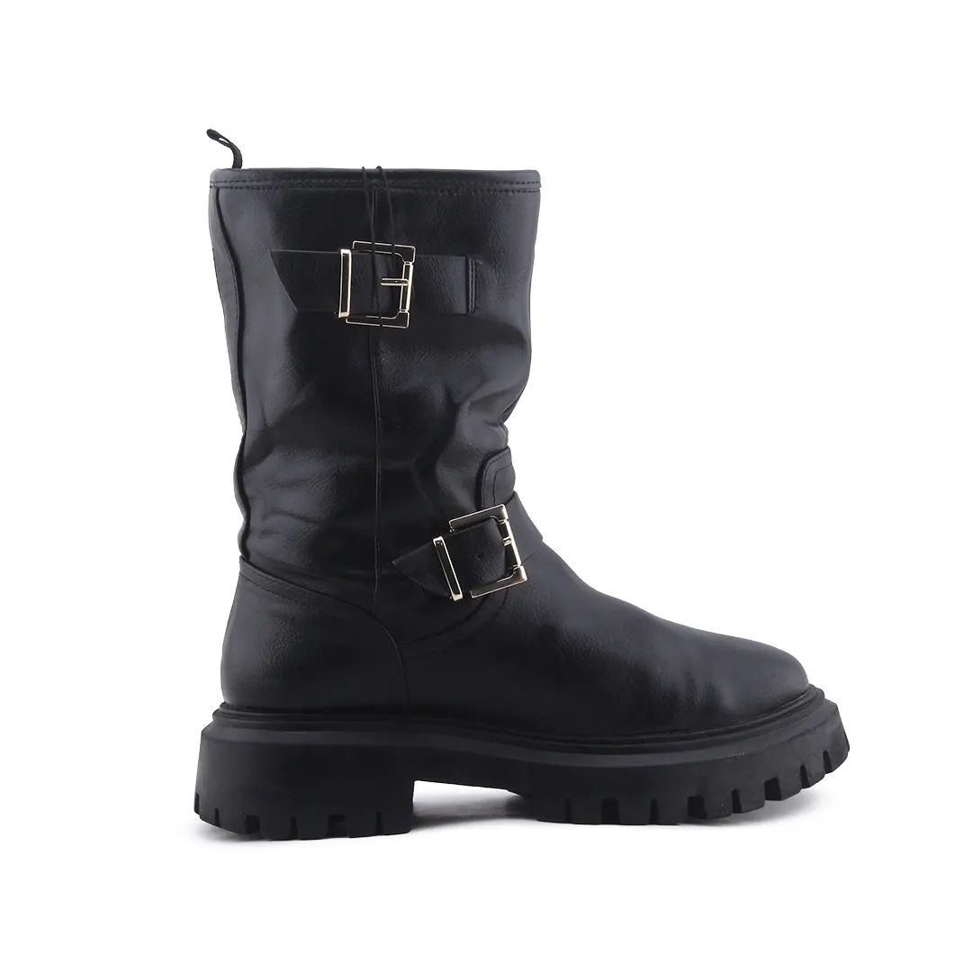 Stradivarius Buckle Strap Ankle Boot | 100% Authentic Leather