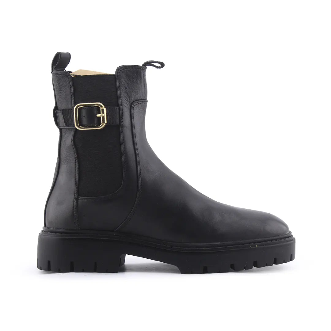 Zara Stretchable Buckle Strap Ankle Boot | 100% Authentic Leather