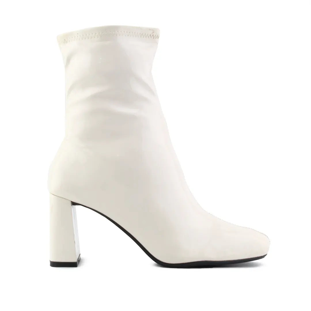 Bershka Zipper Patent Ankle Boot