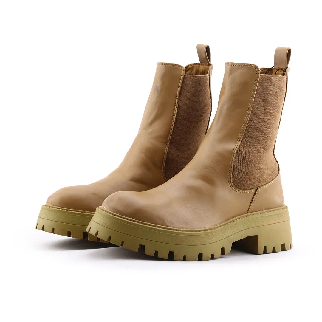 Pull & Bear Stretchable Ankle Boot | 100% Authentic Leather