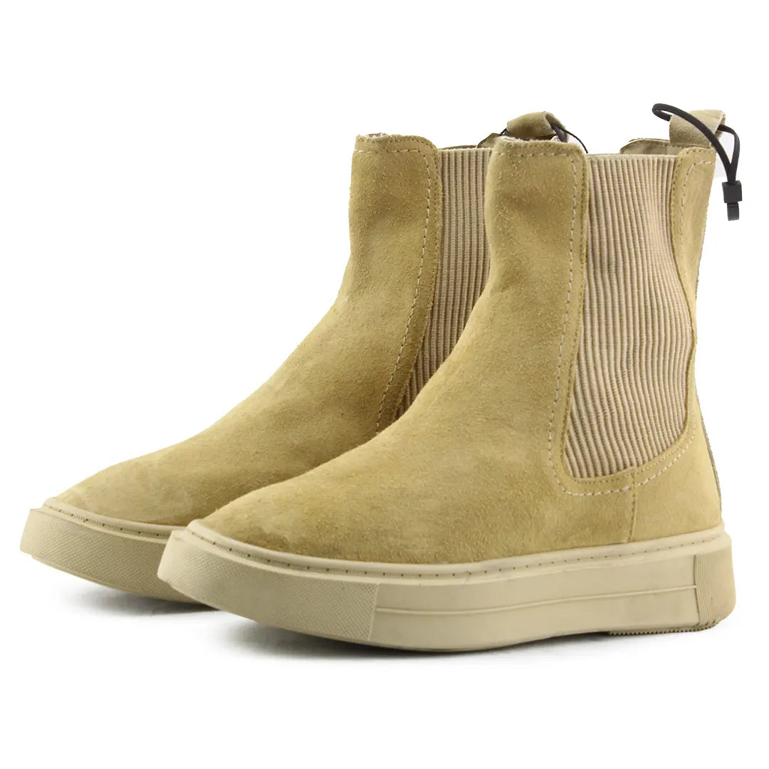 Zara Stretchable Suede Ankle Boot