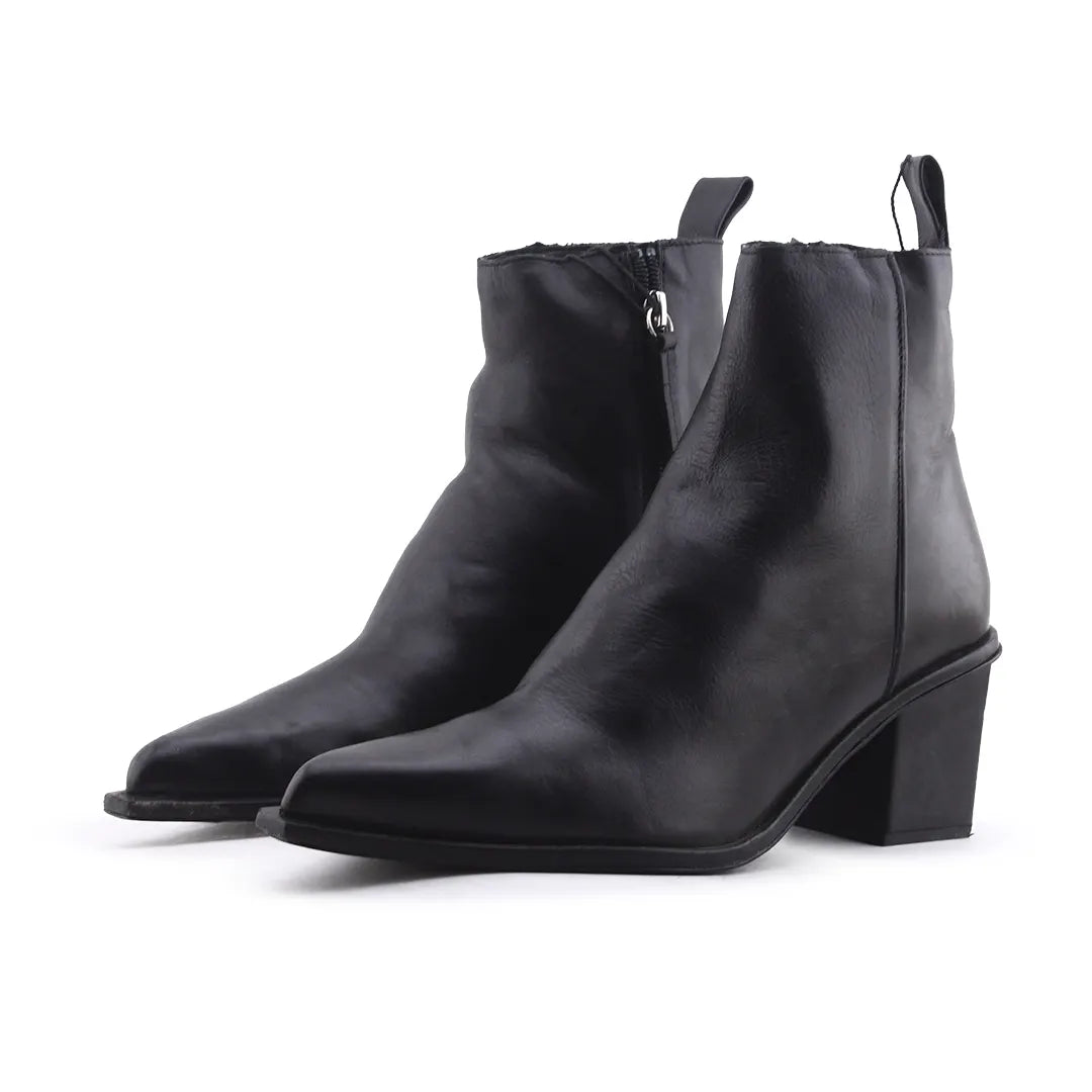Zara Zipper Ankle Boots | 100% Authentic Leather