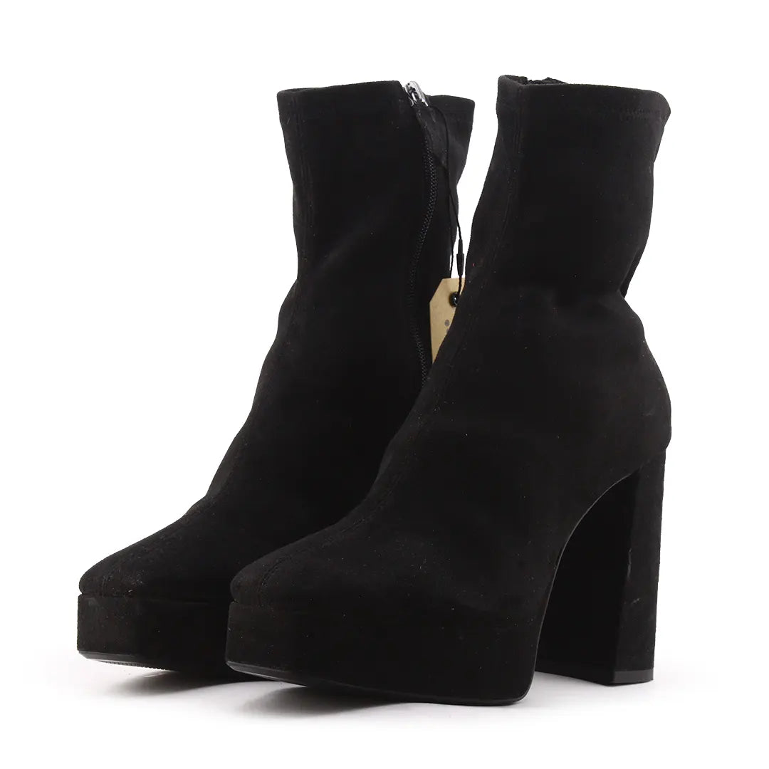 Zara Zipper Suede Ankle Boot