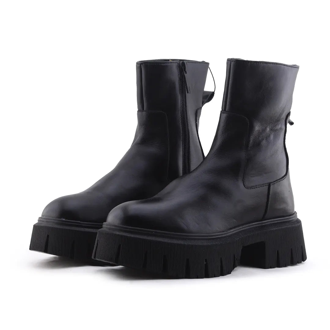 Zara Zipper Ankle Boot | 100% Authentic Leather